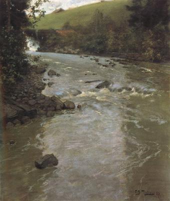 Frits Thaulow The Lysaker River in Summer (nn02) Sweden oil painting art